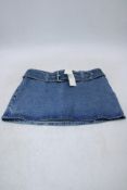 Abercrombie & Fitch Mid Rise Denim Mini Skirt, Blue, Size 27