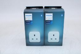 Two Philips Hue Smart Plugs, with Bluetooth
