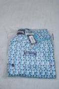 Vilebrequin Swim Shorts Turtles Net, Blue/White, Size L