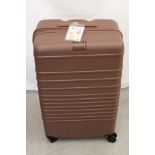 Beis 29'' Check In Four Wheel Shell Suitcase, Maple. Box damaged