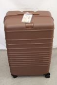 Beis 29'' Check In Four Wheel Shell Suitcase, Maple. Box damaged