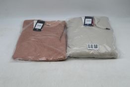 Three Reebok items to include 1x Men's DreamBlend Cotton Hoodie, Moonstone, XL, 2x Women's Les Mills