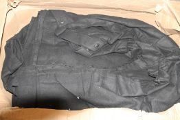 Three Stairville Euro Curtain 320g/m2, Black, Size 6.0x5.0m. Box damaged