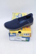 Skechers Slip Ins Reggae Fest 2.0 Guiding Shoe, Navy, UK 4. Box damaged