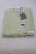 Wool and Co Italy V Neck Virgin Extra Fine Marino Wool Jumper, Lime, Size L