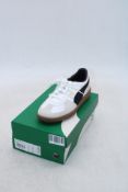 Puma Palermo Leather Trainers, White/Grey/Black, UK 6
