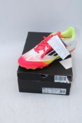 Adidas F50 League 2G/3G AG, White/Red/ Yellow, UK 11