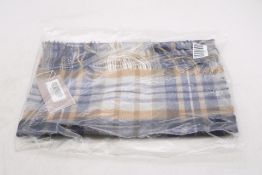 Johnstons of Elgin Cashmere Scarf, Blue/White Check