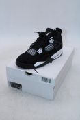 Nike Air Jordan 4 Retro, Black/White, UK 8.5. Box damaged
