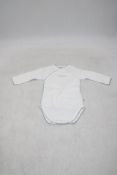 Bonpoint Days of The Week In French Cotton Onesie Set, White