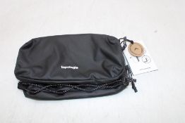 Topologie Shoulder Nylon Bottle Satchel, Black