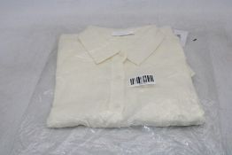 Monday Swimwaer Monaco Linen Shirt, Ivory, Size V