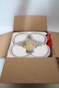 Audickic Gold Semi Flush Mount Ceiling Lights, 4-Light, 14 Inch. Box damaged