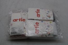 Nine Packs of Artie Children's Tights, White/Light Grey/Pink, Size 12-24 Months, 3 Pairs Per Pack