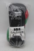 Replica Joe Calzaghe Boxing Gloves with 46-0 Stitched On, Black/White/Green/Red