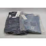 Two Only Assorted Denim Jeans to include 1x Blush Mid Waist Flared Light Blue EU XS, 1x Madison Wide