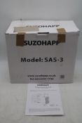 Suzo Happ SAS 3 6.5 Inch Woofer 2 Way Speakers, Black. Box damaged, Not checked