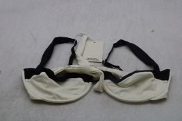 Monday Swimwear Cala Roja Top, Ivory/Black, Size M