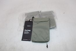 Three Topologie Phone Sacoche Bags, Moss. One Bag Has Slight Mark On Front and No Packaging
