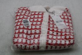 OUI Cardigan with Crocheted Lace, Red/White, Size 42