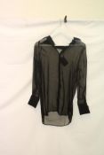 Maison Close Le Vestiaire Sheer Shirt, Black, Size 8-10