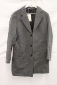John Henric Herringbone Coat, Grey, Size 50