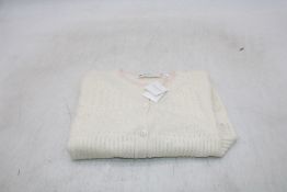 Bonpoint Enza Cardigan, White, Size 10A