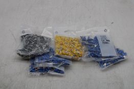 Sixteen Newlec to include 5 Packs of 100 NLBS4 Pre Insulated Spade/Fork, Blue, 4mm, 9 Packs of 500 N