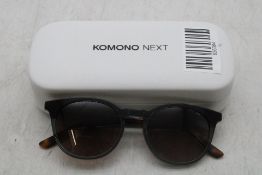 Komono Next Hudson Sunglasses, Frames Havana Emerald/Lenses Brown