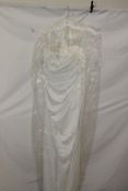 Paloma Blanca Wedding Pretty White Dress, Natural, Size 14