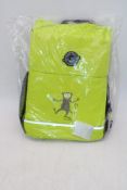 Three Carl Oscar Pack N' Snack 8L Backpacks, Lime Monkey