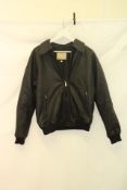 BLKVS Leather Bomber Jacket, Black, Size L