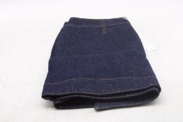 Arket Denim Wrap Skirt, Dark Blue, UK 10