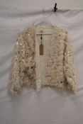 Nookie London Marly Sequin and Faux Kimono, Cream, Size M