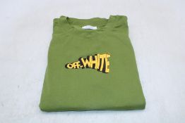 Off White Arrow Slim Fit T-Shirt, Green/Yellow, Size XXL