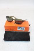 Meller Jamil Moss Sunglasses, Frame Olive/Lenses Green