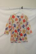Gudrun Sjoden Tunic Aquarelle Long Sleeve Shirt, Peach/Multi, Size M