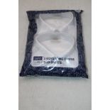 Five Packs David Luke Boys Eco Long Sleeve Shirts, White, Size 35cm/14"