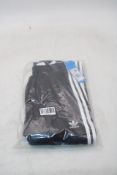 Adidas 3 Stripes Loose French Terry Wide Leg Jogging Bottoms, Black, UK XS