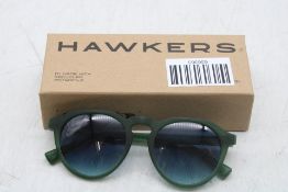 Two Pairs Hawkers Warwick Raw Sunglasses to include 1x Frames Black/Lenses Blue, 1x Frames Soft Gree