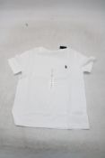 Polo Ralph Lauren Kid's Cotton Jersey Crewneck T-Shirt, White, Size 4
