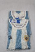 Two Adidas Originals CE2310 Argentina Tank Dress, Blue/Off White, UK 12