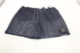 Homme Girls Basketball Mesh Shorts, Navy/White, Size L