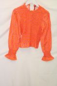Mind Traveler Chia Blouse, Orange, Size M