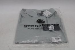 Five Stormtech Eclipse H2X-Dry Pique Polo Shirt, Dark Silver, Size XL
