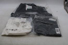 Three Only Assorted Clothing to include 1x Tilde High Neck Short Sleeve Top Black Size XS, 1x Pop Tr