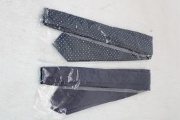 Two John Henric Tie, 1x The Dot, 1x The Floral, Blue