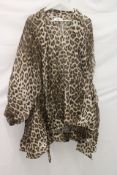 Zimmermann Illustration Billow Mini Dress, Chocolate Leopard, UK 8