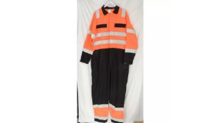 WorkWear UK Hi-Vis Boiler Suit, Size 132, Tall