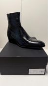 Phix Men's Leather Boots, Black, Snake Print, UK 12